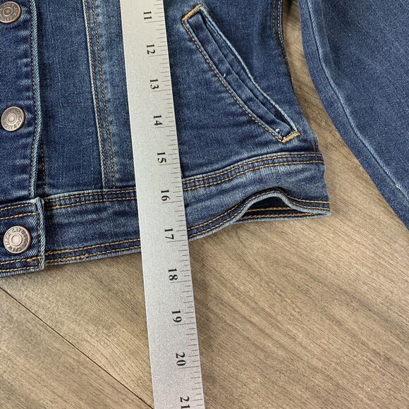 Cat & Jack Girls Youth Denim Jean Jacket Size Large 10/12 Long Sleeve Collared - Picture 6 of 10